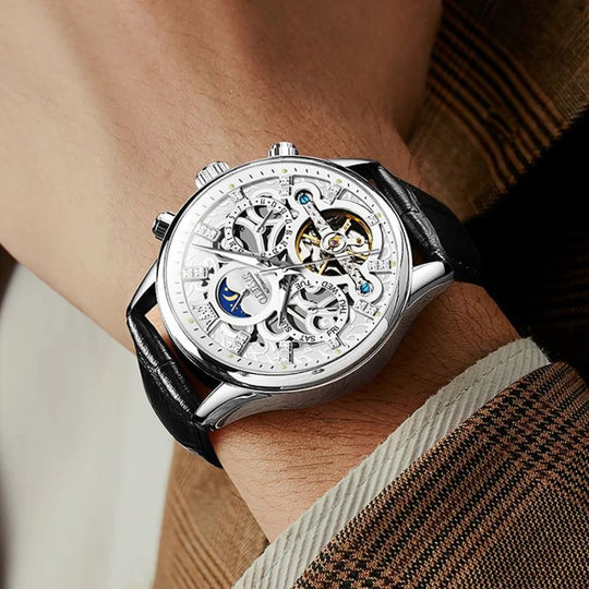 Ralph™- Mechanical Automatic Watch with Leather Strap