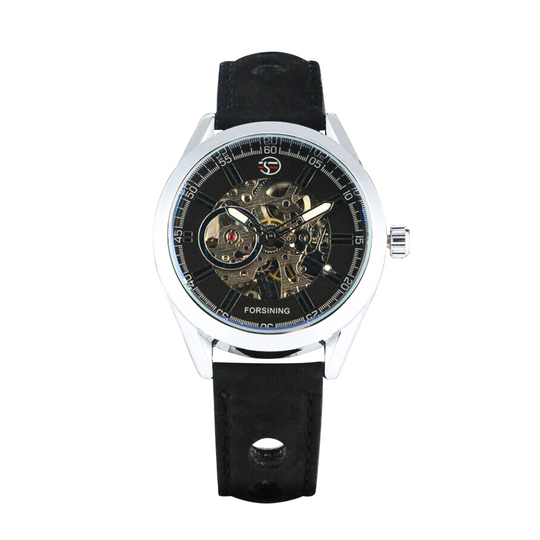 Felipe | Bold Men’s Skeleton Leather Watch