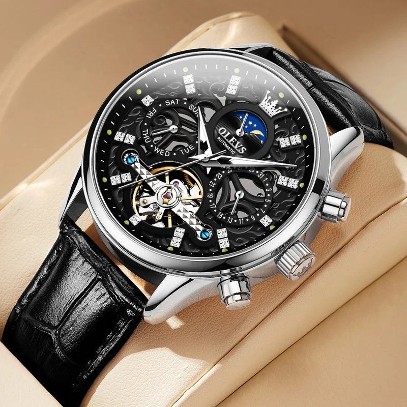Ralph™- Mechanical Automatic Watch with Leather Strap