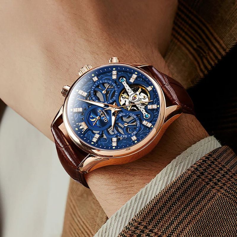 Ralph™- Mechanical Automatic Watch with Leather Strap