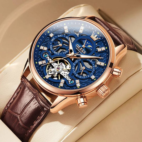 Ralph™- Mechanical Automatic Watch with Leather Strap