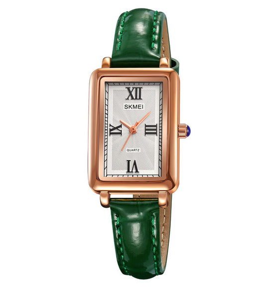 Leather-Strapped Casual Watch