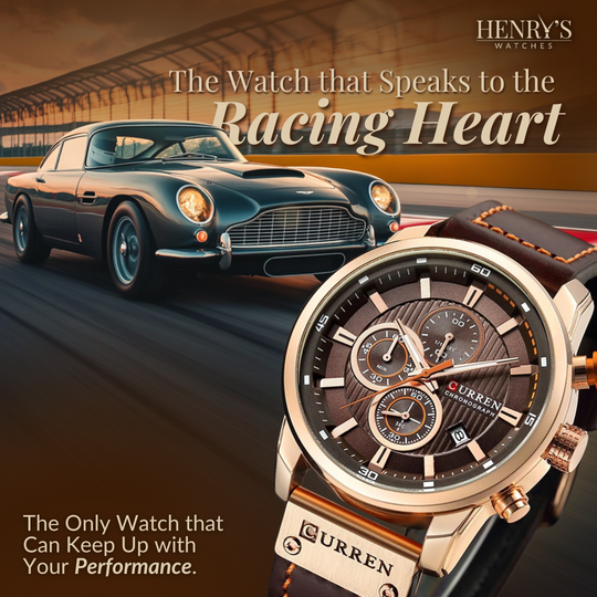 Ralph Watches® - Elegant Quartz Watch with Leather Band