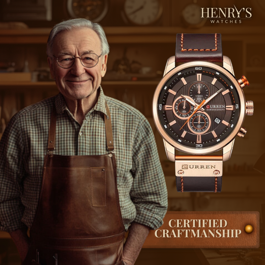 Ralph Watches® - Elegant Quartz Watch with Leather Band