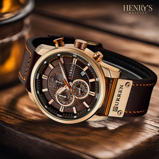Ralph Watches® - Elegant Quartz Watch with Leather Band