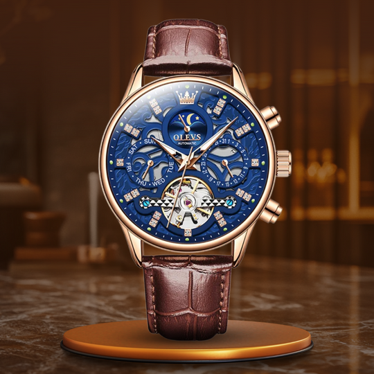 Ralph™- Mechanical Automatic Watch with Leather Strap