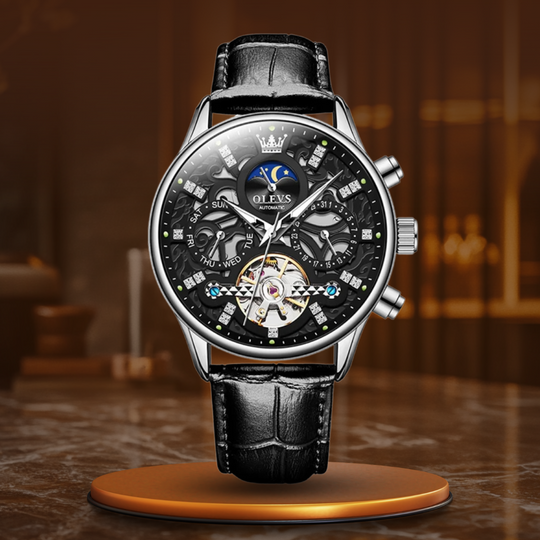Ralph Watches® - Mechanical Automatic Watch with Leather Strap