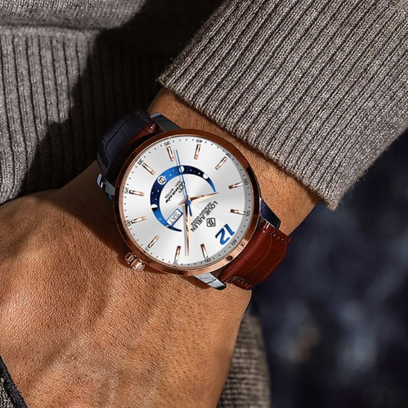 Ralph Watches® - Elegant Luminous Moon Phase Watch