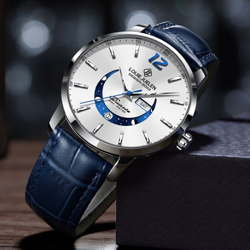 Ralph Watches® - Elegant Luminous Moon Phase Watch